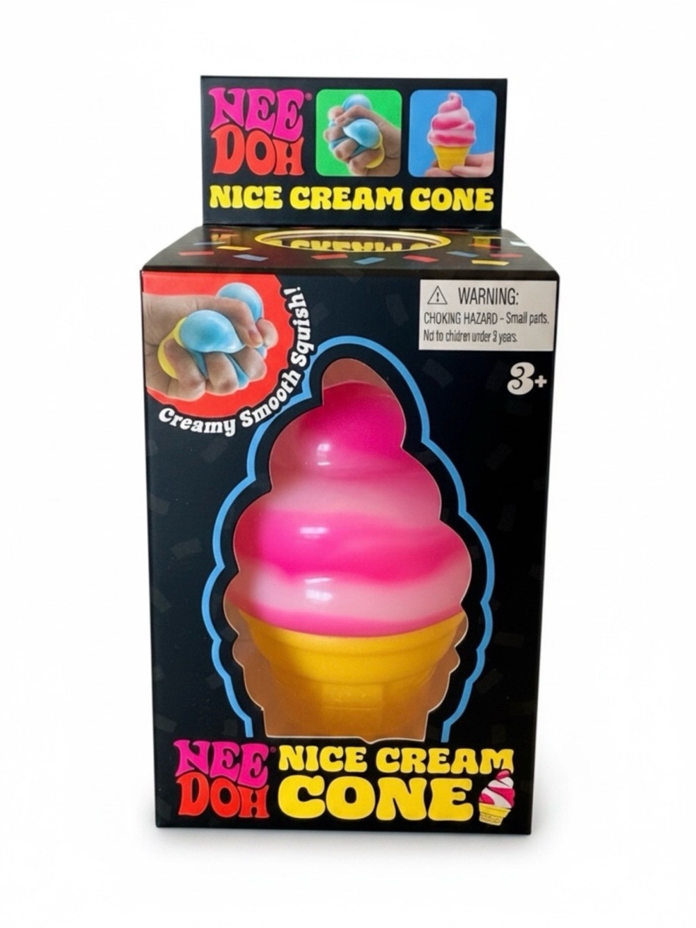 NWT NeeDoh Nice Ice Cream Cone Pink Squishy Sensory Fidget Toy Schylling